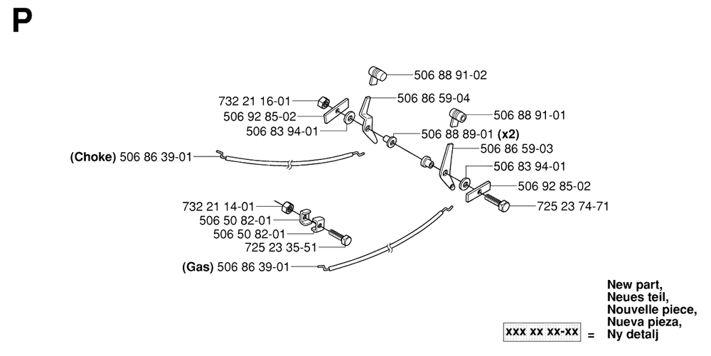 Controls 3 Diagram and Parts List for R15-V2AWD (965080101)(2006-01) Husqvarna Lawn Tractor