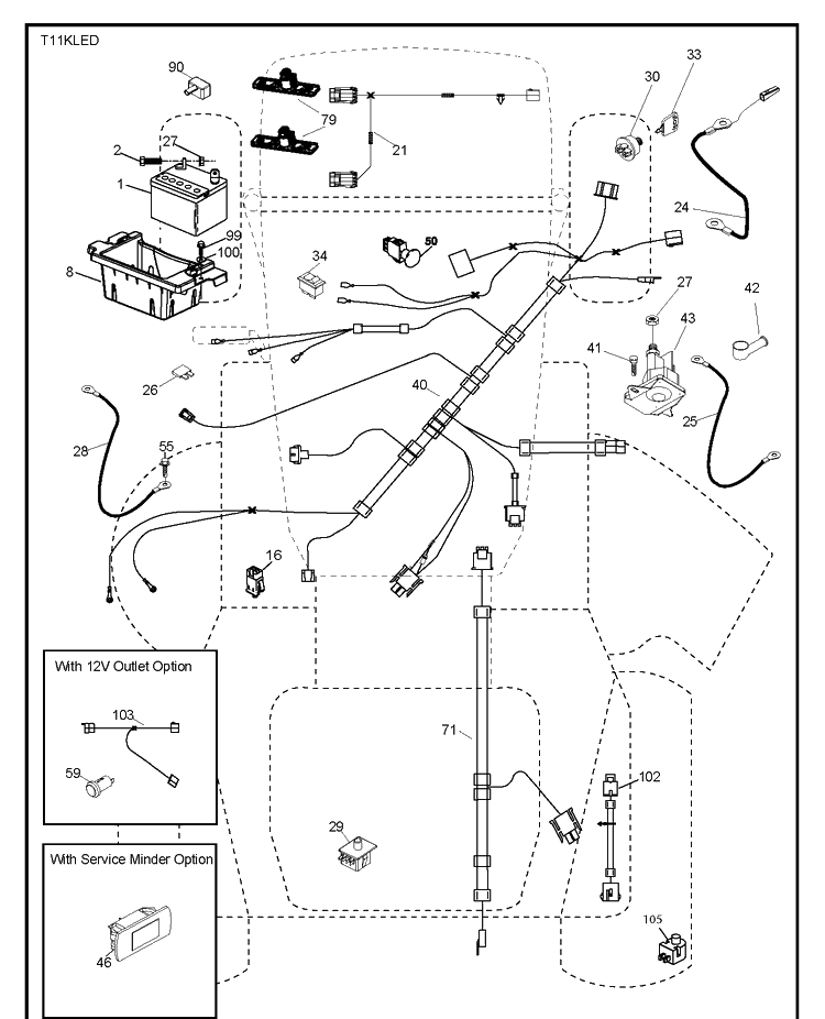 Electrical Diagram and Parts List for TS142TXD (96041045000)(2020-03) Husqvarna Lawn Tractor