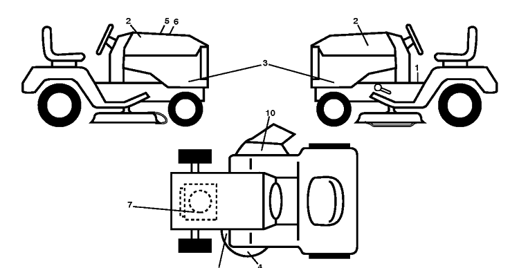 Decals Diagram and Parts List for YTH20V42 (96043029900)(2018-10) Husqvarna Lawn Tractor