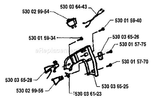 Page H Diagram and Parts List for 18H 1992-03 Husqvarna Trimmer