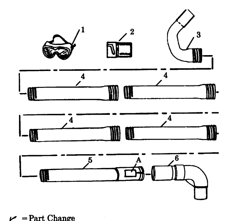 Gutter Attachment Kit Diagram and Parts List for 22HB 1988-01 Husqvarna Leaf Blower / Vacuum