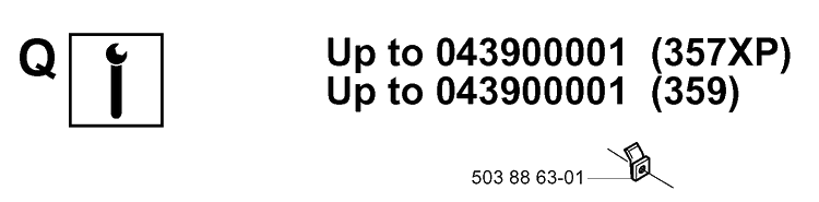Service Updates 2 Diagram and Parts List for 359 20050600001-20060600000 Husqvarna Chainsaw