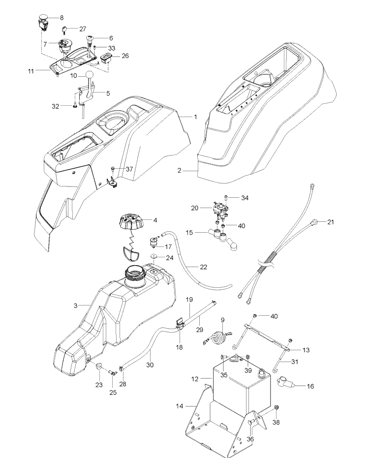 Ignition System Diagram and Parts List for Z254F (96784490101)(2018-10) Husqvarna Lawn Mower