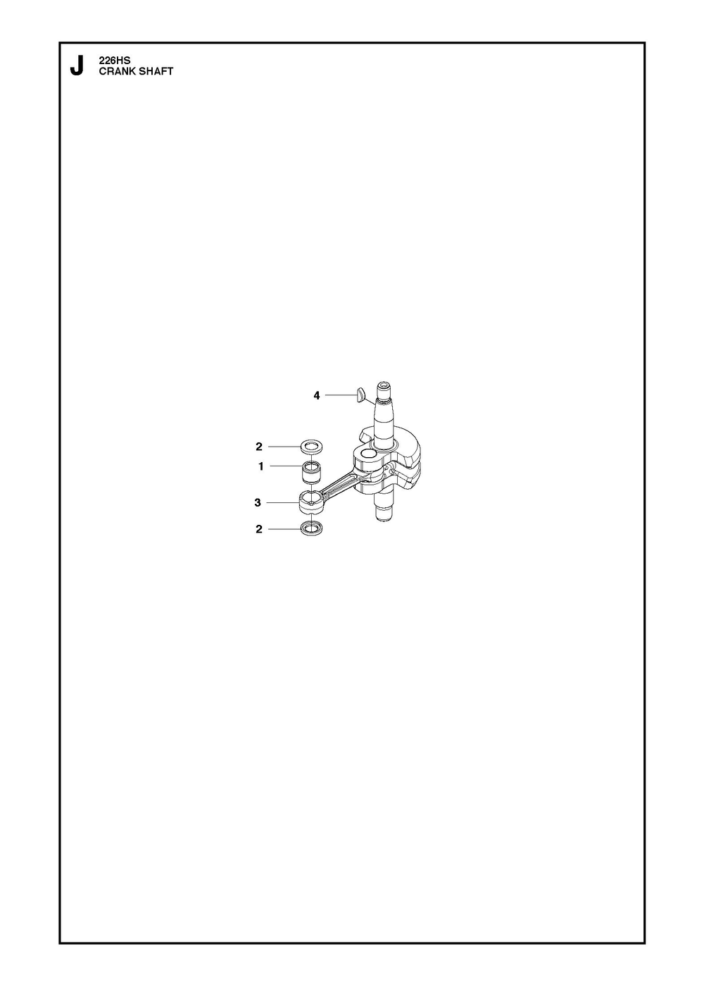 Crankshaft Diagram and Parts List for 226HS75S 2009 Husqvarna Trimmer