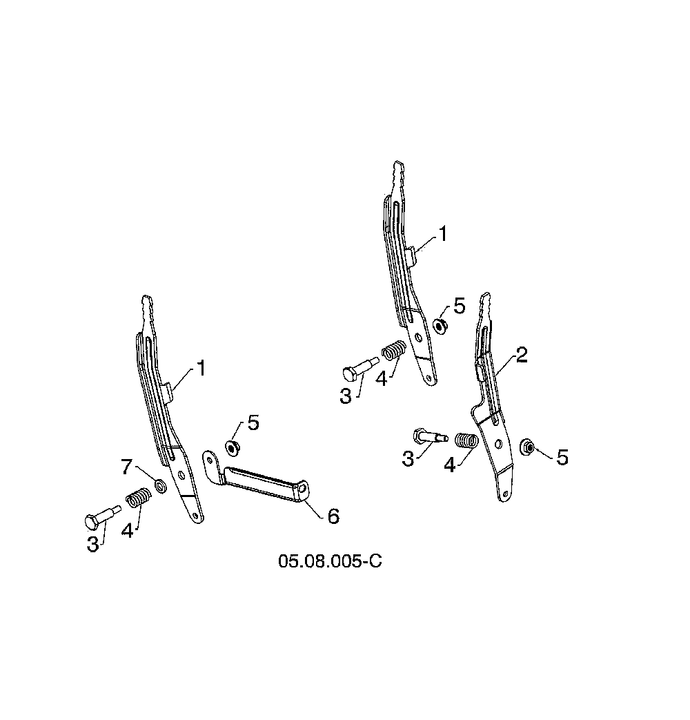 Lever control speed/defl/chute rot Diagram and Parts List for 96193009605  Husqvarna Snow Blower