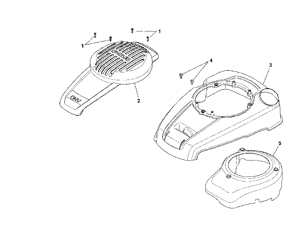 Blower housing/baffles Diagram and Parts List for 917376823  Husqvarna Lawn Mower