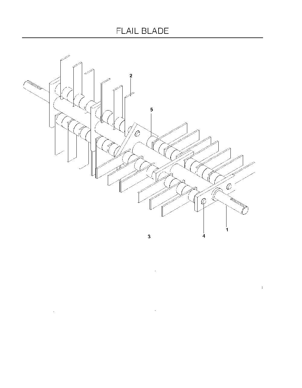 Flail Blade Diagram and Parts List for DTF6966067201 2010-02 Husqvarna Dethatcher