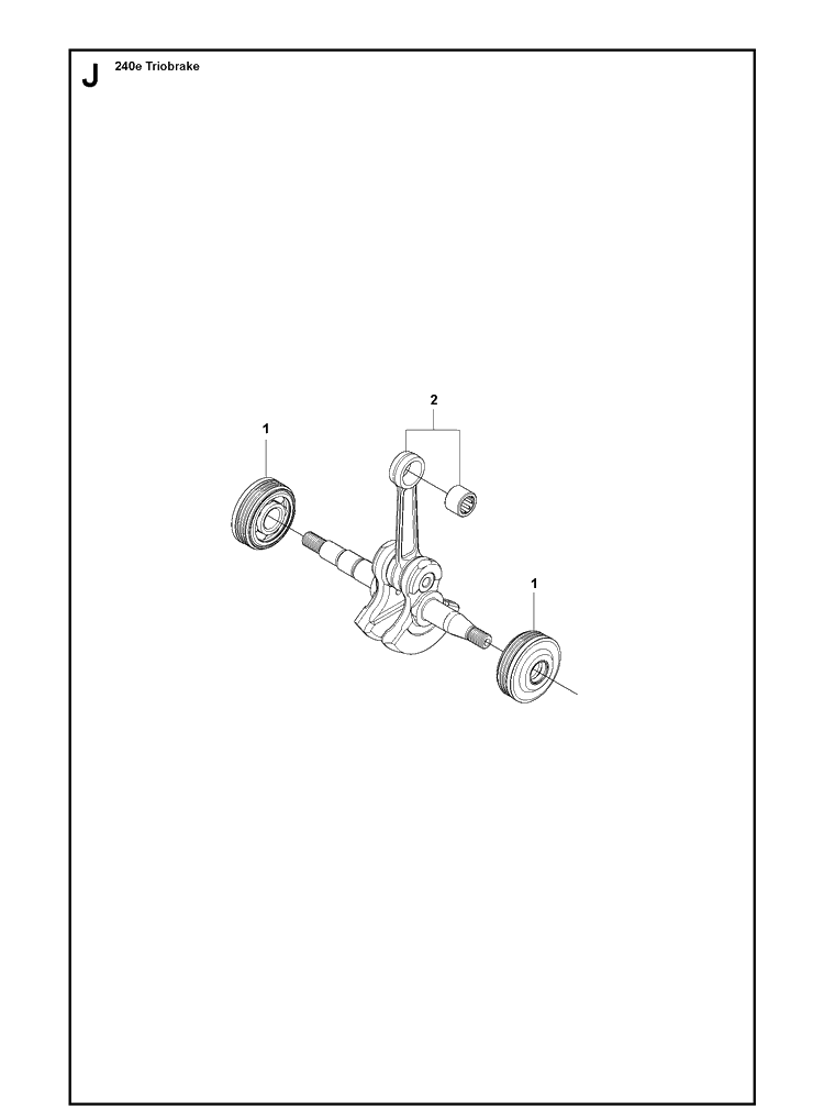 Crankshaft Diagram and Parts List for 240E (TRIOBRAKE)(20100100001-20102300000) Husqvarna Chainsaw