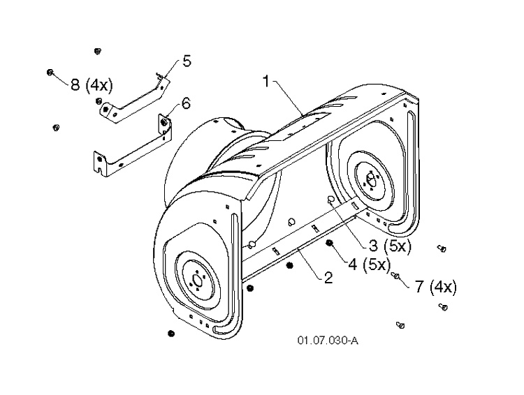 Auger Housing And Impeller 3 Diagram and Parts List for 1827EXLT (96193007701)(2012-09) Husqvarna Snow Blower