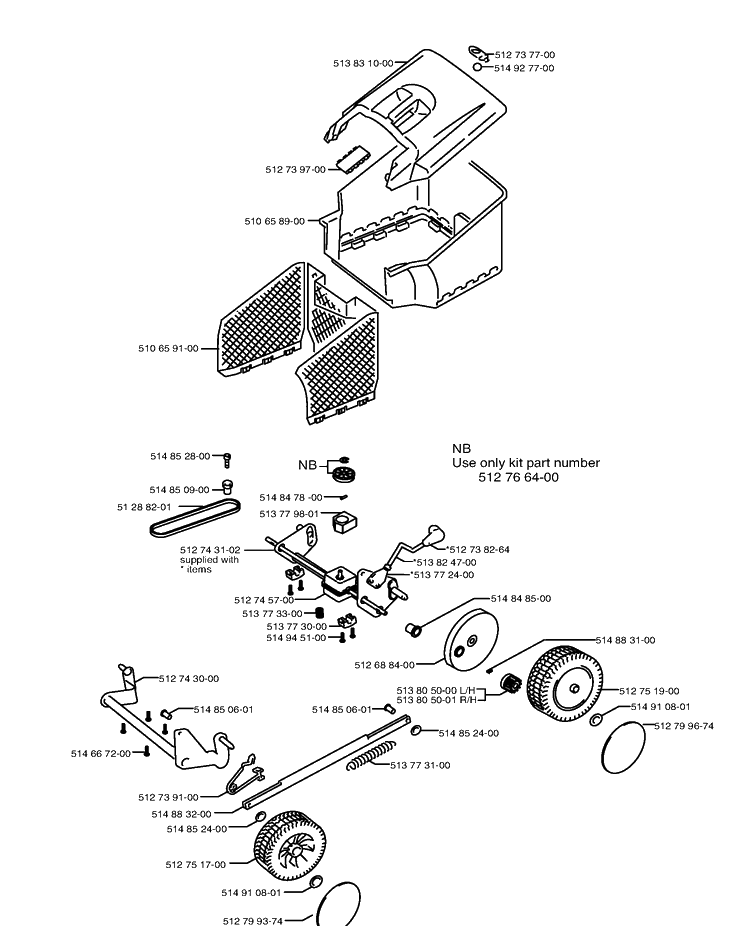 Wheel And Depth Stake Assembly 2 Diagram and Parts List for 43EL ROYAL Husqvarna Lawn Mower