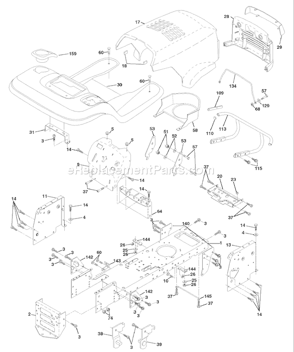 Page A Diagram and Parts List for YTH145 (954140015A) (1999-05) Husqvarna Lawn Tractor