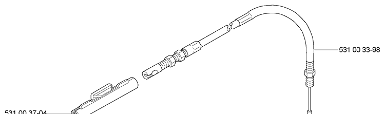 Throttle Cable Diagram and Parts List for 165BT 2005-08 Husqvarna Leaf Blower / Vacuum
