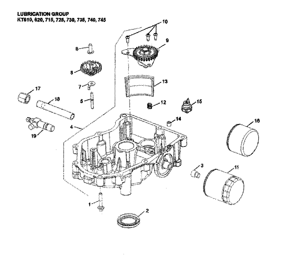 Lubrication Diagram and Parts List for LGT48DXL-96043026000  Husqvarna Lawn Tractor