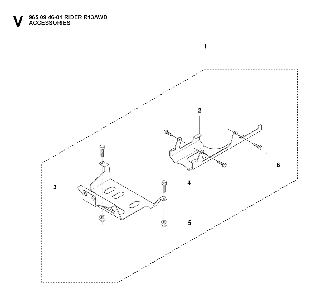 Accessories Diagram and Parts List for R13AWD (965094601)(2007-01) Husqvarna Lawn Tractor