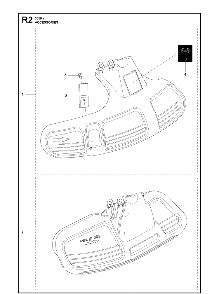 Accessories 5 Diagram and Parts List for 355FRM  Husqvarna Brush Cutter
