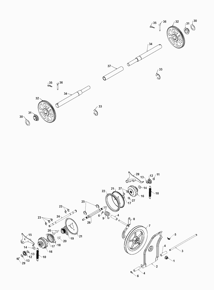 Drive Diagram and Parts List for ST330  Husqvarna Snow Blower