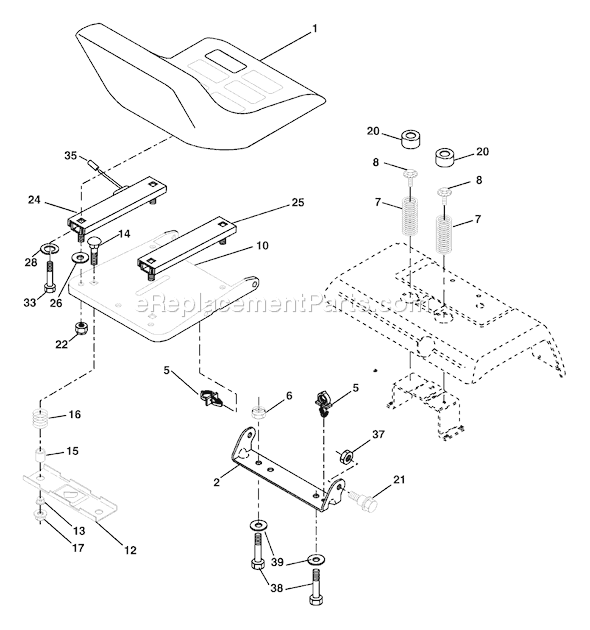 Page H Diagram and Parts List for GTH2248XPB (954567888) (2002-10) Husqvarna Lawn Tractor