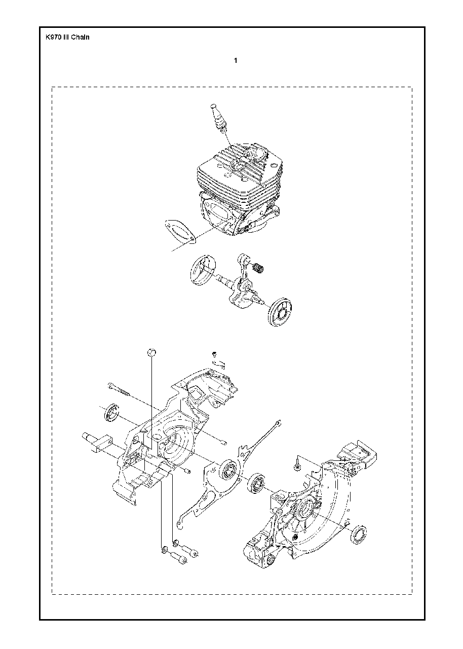Engine Diagram and Parts List for K970IIICHAIN 2017-03 Husqvarna Circular Saw