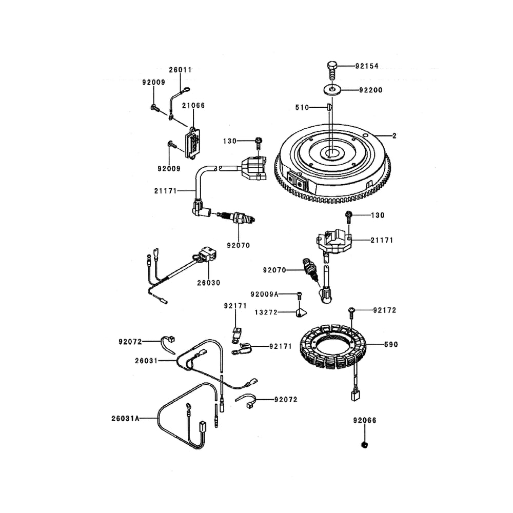 Engine >> Electric-Equipment Diagram and Parts List for LGT24K54 240472 Husqvarna Lawn Tractor