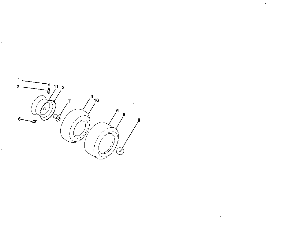Wheels & tires Diagram and Parts List for 96043027600  Husqvarna Lawn Tractor