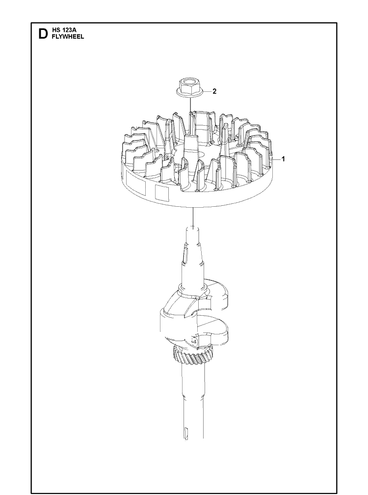 Flywheel Diagram and Parts List for 529347201 2021-01 Husqvarna Engine