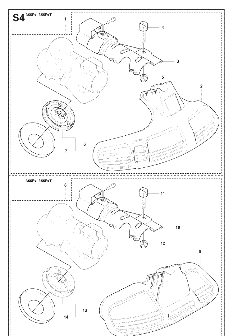 Accessories 3 Diagram and Parts List for 355FXT 20073100001-20082700000 Husqvarna Brush Cutter