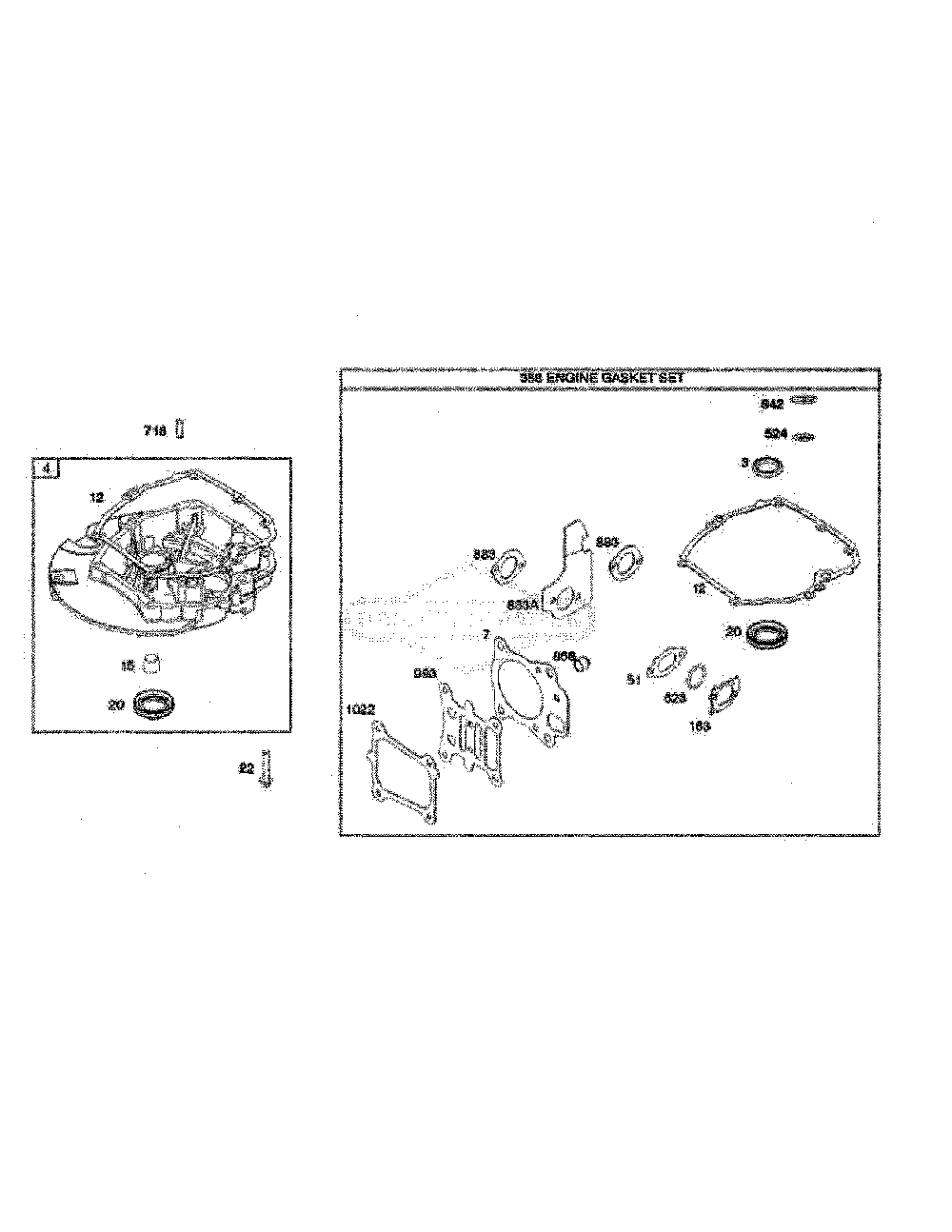 Engine gasket set/sump Diagram and Parts List for HU775H-96145000700  Husqvarna Lawn Mower