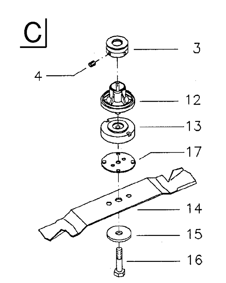 Cutting Equipment Diagram and Parts List for ROYAL53 1998-11 Husqvarna Lawn Mower
