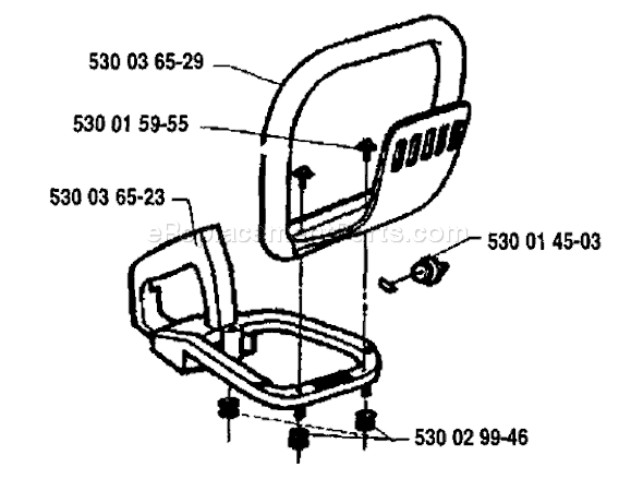 Page E Diagram and Parts List for 18H 1992-03 Husqvarna Trimmer