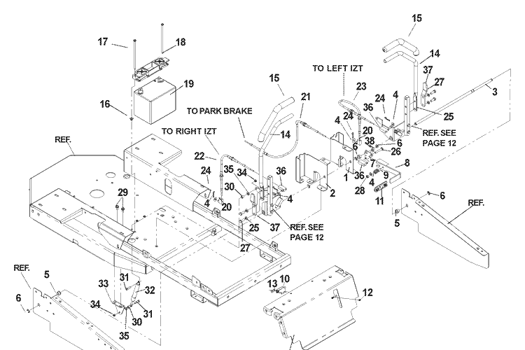 Motion Control Assembly Diagram and Parts List for CZ4818 (968999276)(2004-09) Husqvarna Lawn Mower