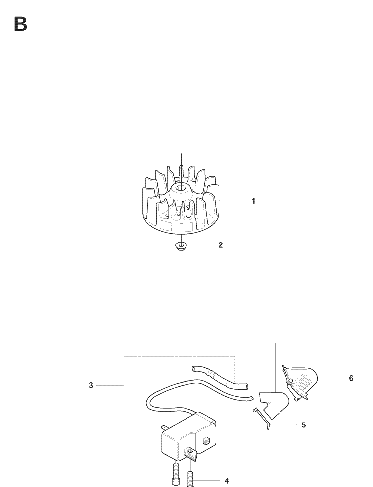 Ignition System Diagram and Parts List for 326HD60 (X-SERIES)(20082200001-20090900000) Husqvarna Hedge Trimmer