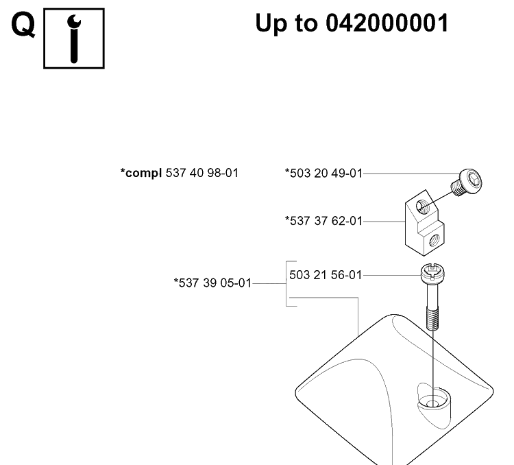 Service Updates Diagram and Parts List for 334T 20060100001-20063600000 Husqvarna Chainsaw