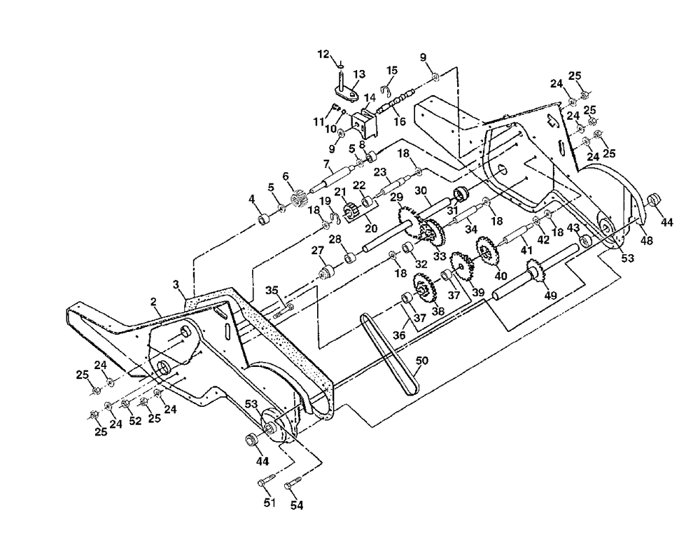 Transmission Diagram and Parts List for 550CRTH (954140064-B)(1999-03) Husqvarna Tiller