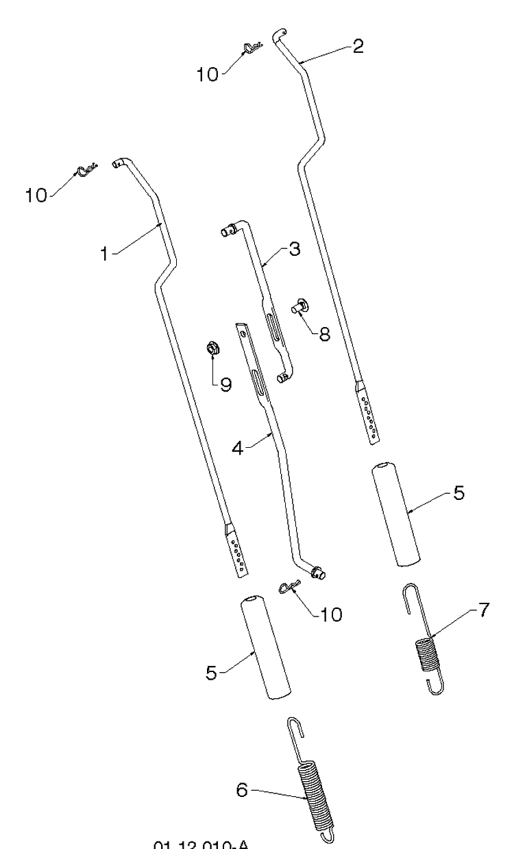 Handle 2 Diagram and Parts List for ST268EP (96191003807)(2012-10) Husqvarna Snow Blower