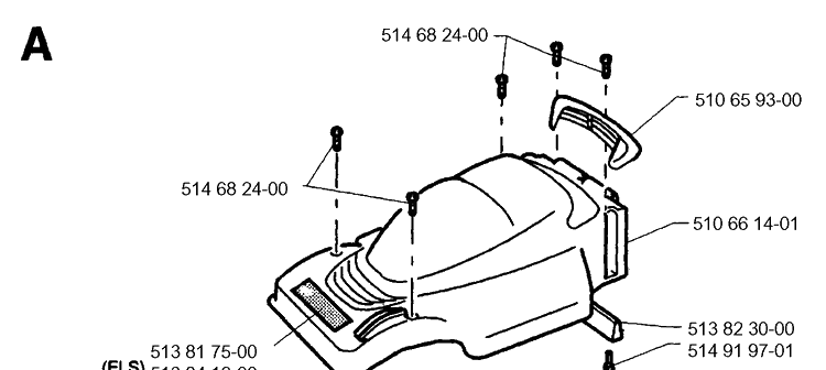 Cover 5 Diagram and Parts List for 43EL ROYAL Husqvarna Lawn Mower