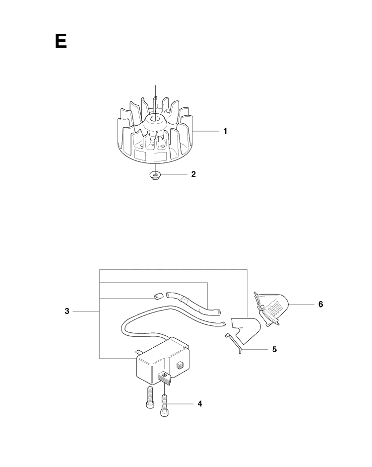 Ignition System Diagram and Parts List for 323HD60 20081400001-20090400000 Husqvarna Hedge Trimmer