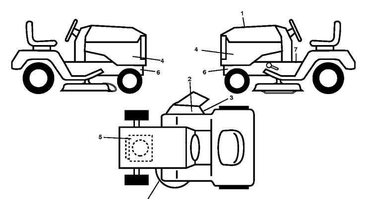 Decals Diagram and Parts List for TS142TXD (96041045000)(2020-03) Husqvarna Lawn Tractor