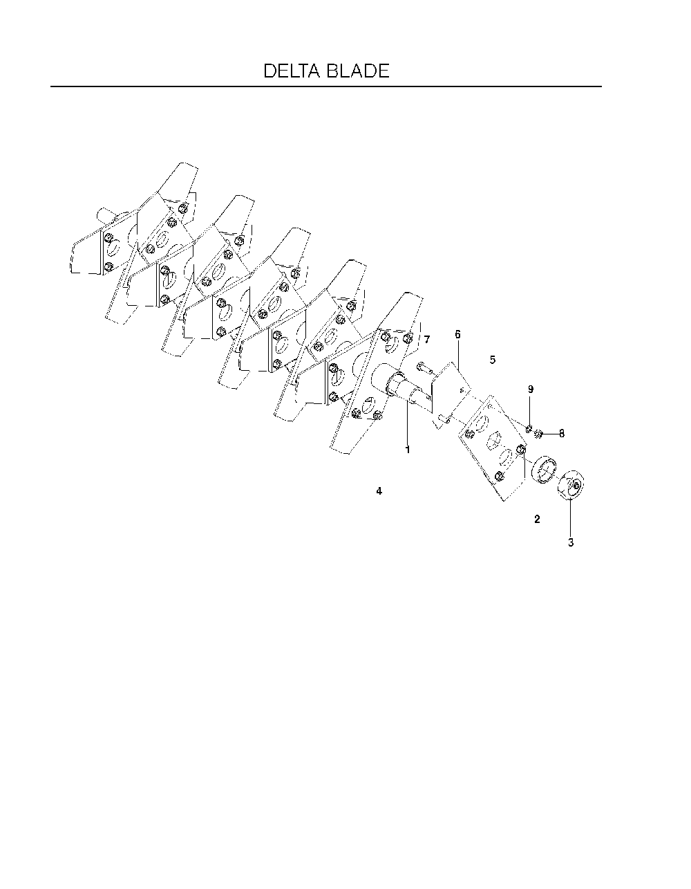 Delta Blade Diagram and Parts List for DTF6966067201 2010-02 Husqvarna Dethatcher
