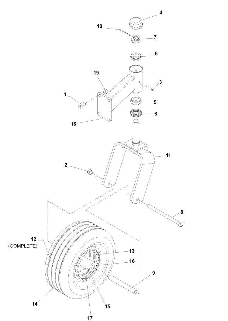 Casters Diagram and Parts List for IZ5225TXPKOA (968999307)(2007-04) Husqvarna Lawn Mower