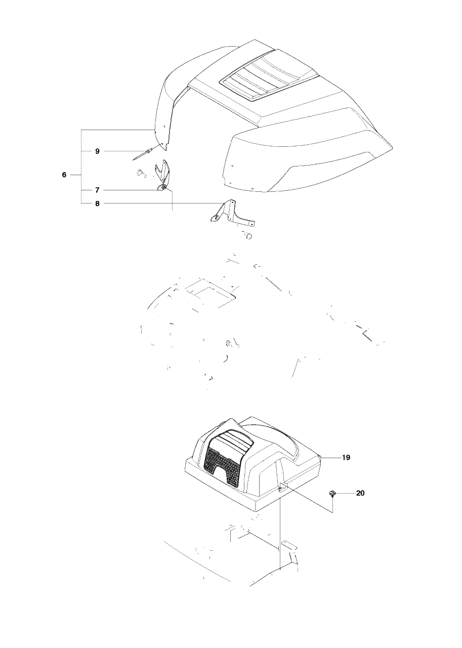 Cover 3 Diagram and Parts List for R15T (966414201)(2010-07) Husqvarna Lawn Tractor