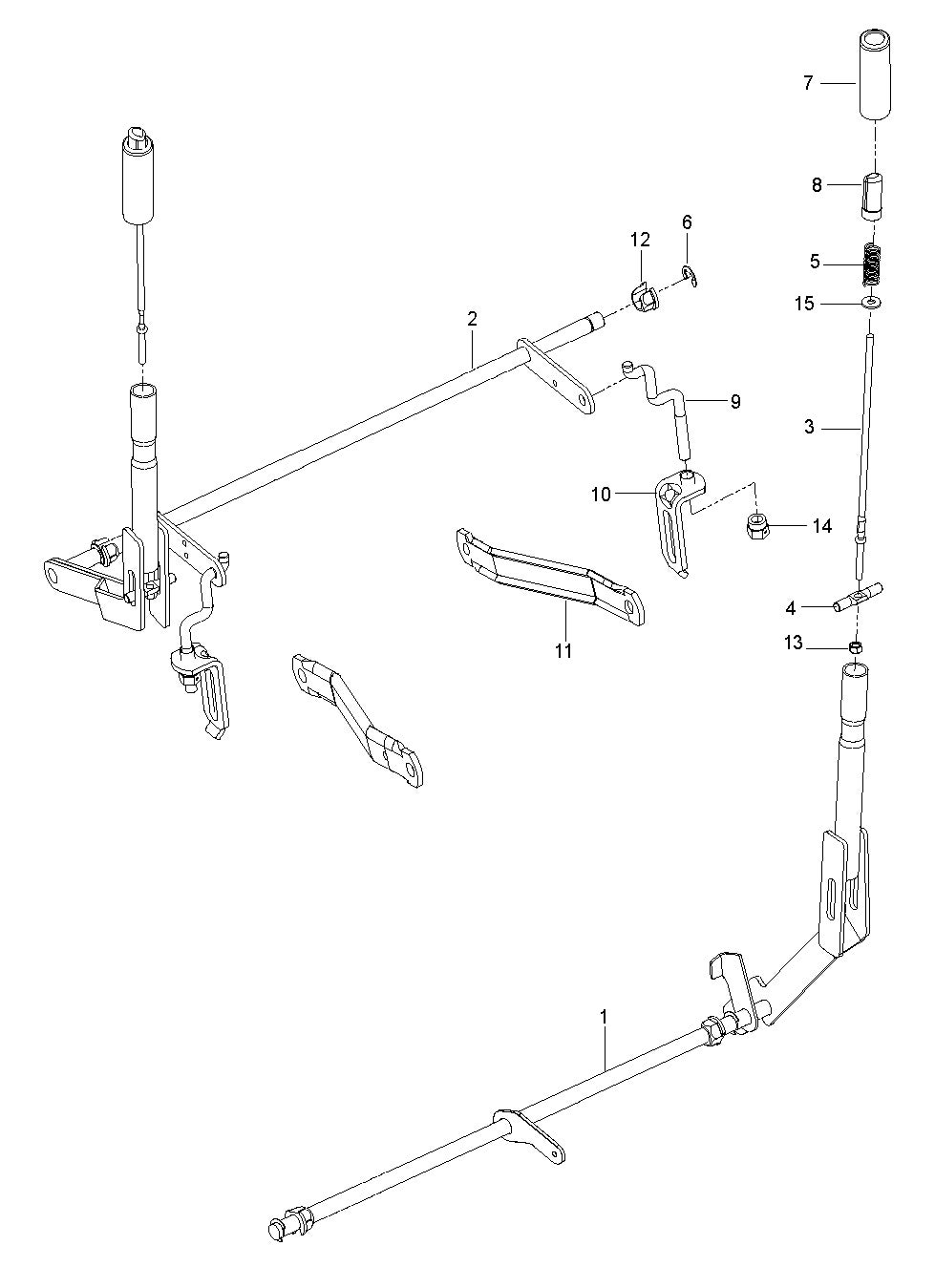 Brake / Rear Mower Lift Diagram and Parts List for RZ4622T  Husqvarna Lawn Tractor
