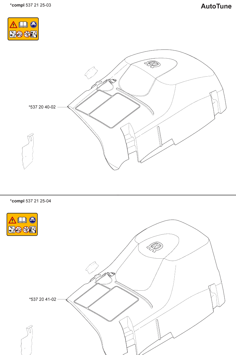 Top Cover Diagram and Parts List for 576XP 2009-02 Husqvarna Chainsaw