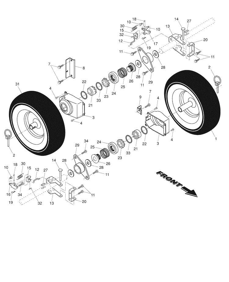 Wheels / Decals 2 Diagram and Parts List for 1330SBEXP (96193001903)(2007-11) Husqvarna Snow Blower