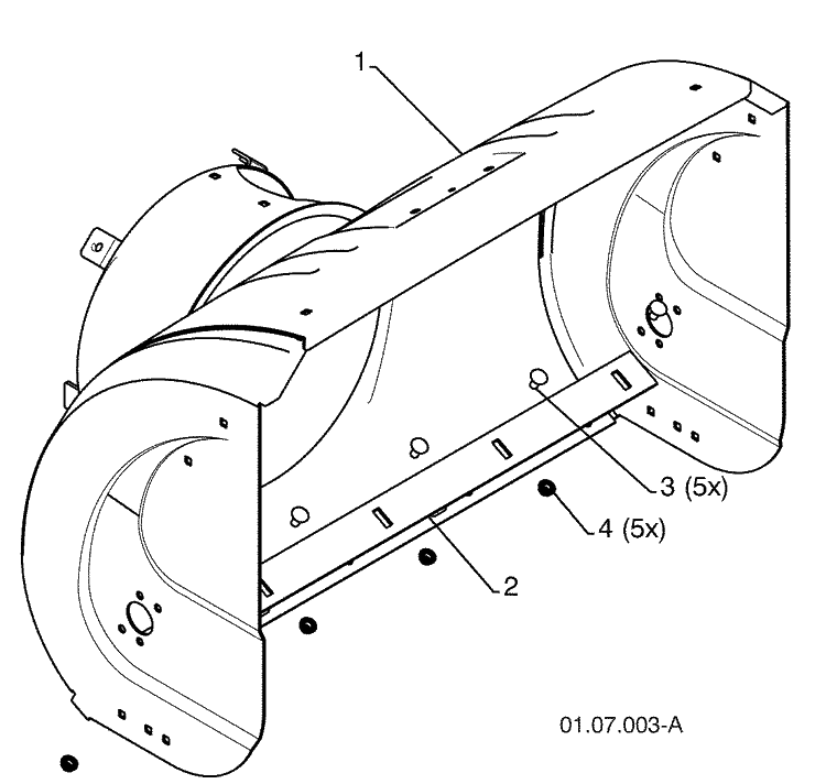 Auger Housing / Impeller Assembly 2 Diagram and Parts List for 1830SB (96193005000)(2009-08) Husqvarna Snow Blower