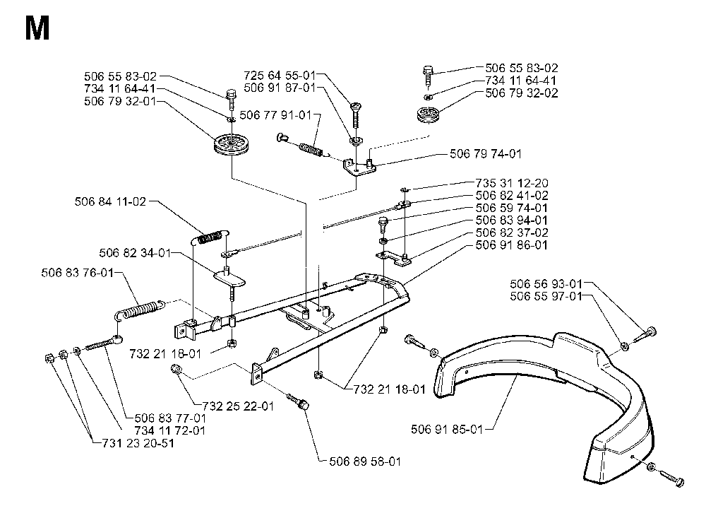 Frame Diagram and Parts List for RIDER970HSTBIOCLIP 1997-02 Husqvarna Lawn Tractor