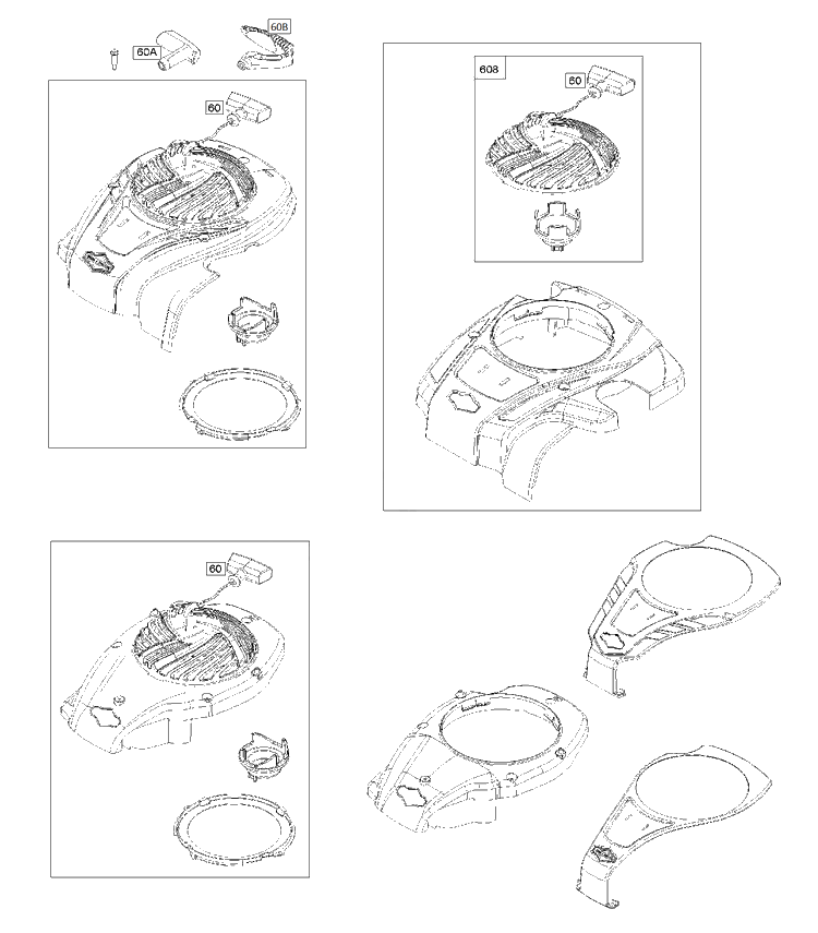 Starter Diagram and Parts List for 09P6020029H1 2017-01 Husqvarna Engine
