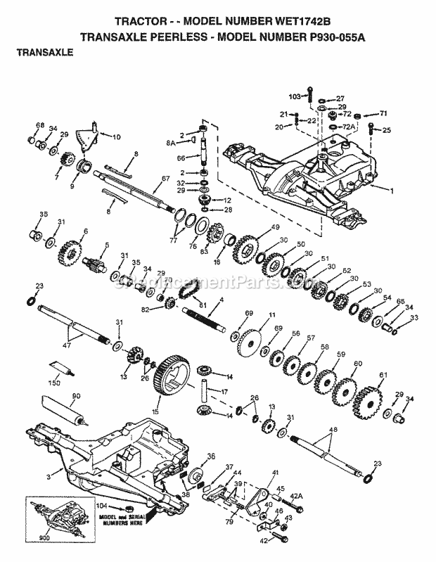Steering Assembly Diagram and Parts List for WET1742B 1997 Husqvarna Lawn Tractor