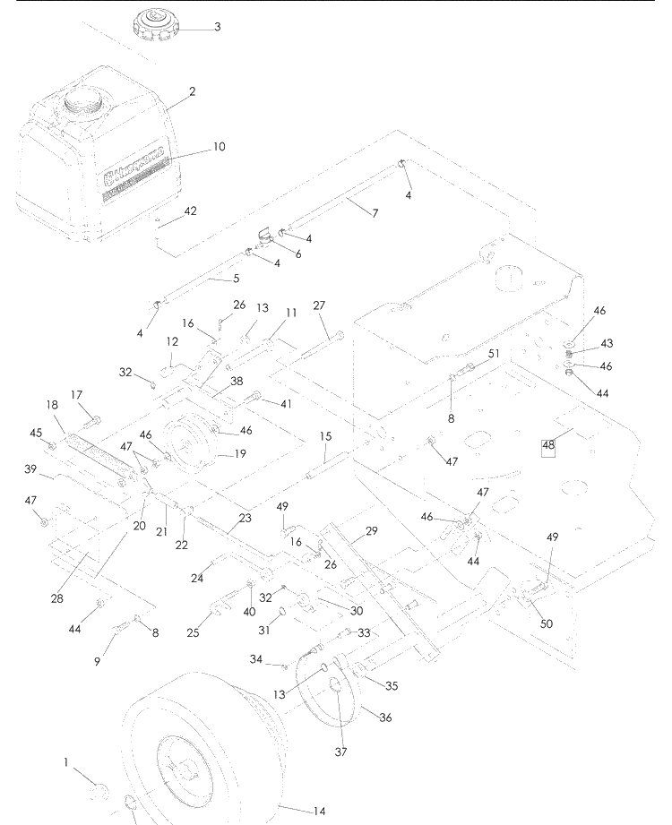 Drive Diagram and Parts List for WG3213P (968999114)(2008-06) Husqvarna Lawn Mower