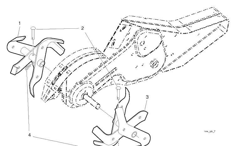 Tine Assembly Diagram and Parts List for TR317 (96093002900)(2017-09) Husqvarna Cultivator
