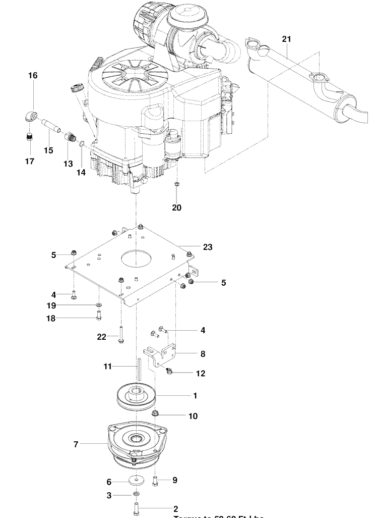 Engine Plate Diagram and Parts List for PZ6029PFX (966062201)(2010-01) Husqvarna Lawn Mower